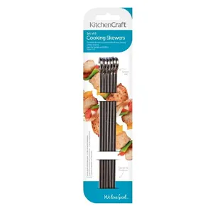 KitchenCraft Flat Stainless Steel Skewers