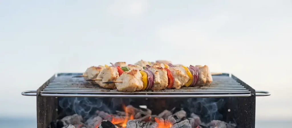 Chicken Kebabs on Charcoal