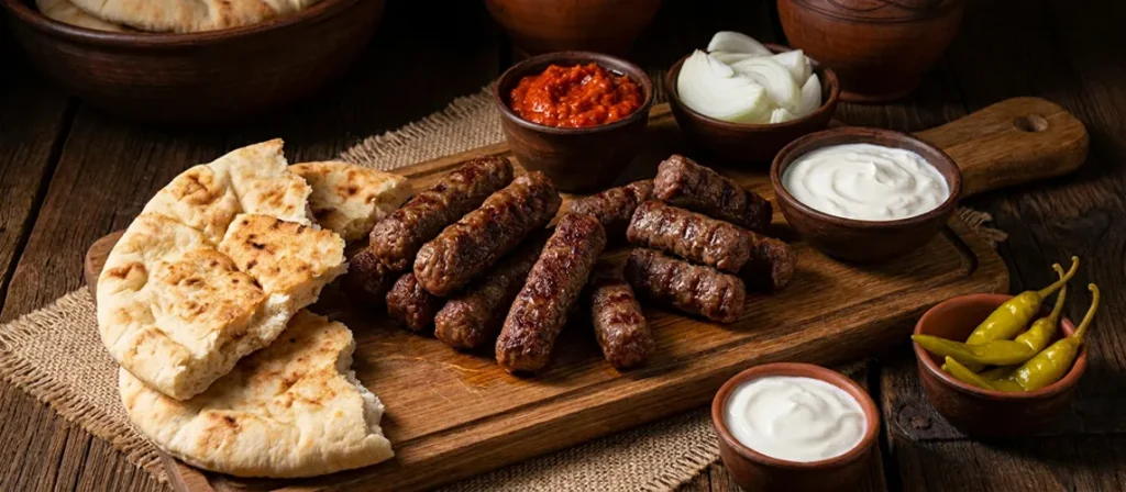 Cevapi Beef Kebabs with Ajvar