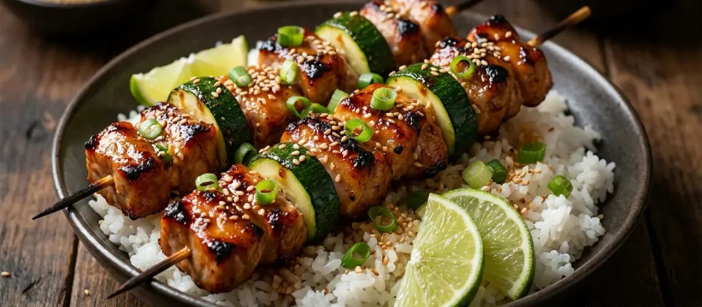 Chilli Garlic Pork Skewers