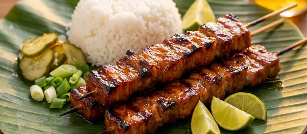 Filipino Sticky BBQ Pork Skewers