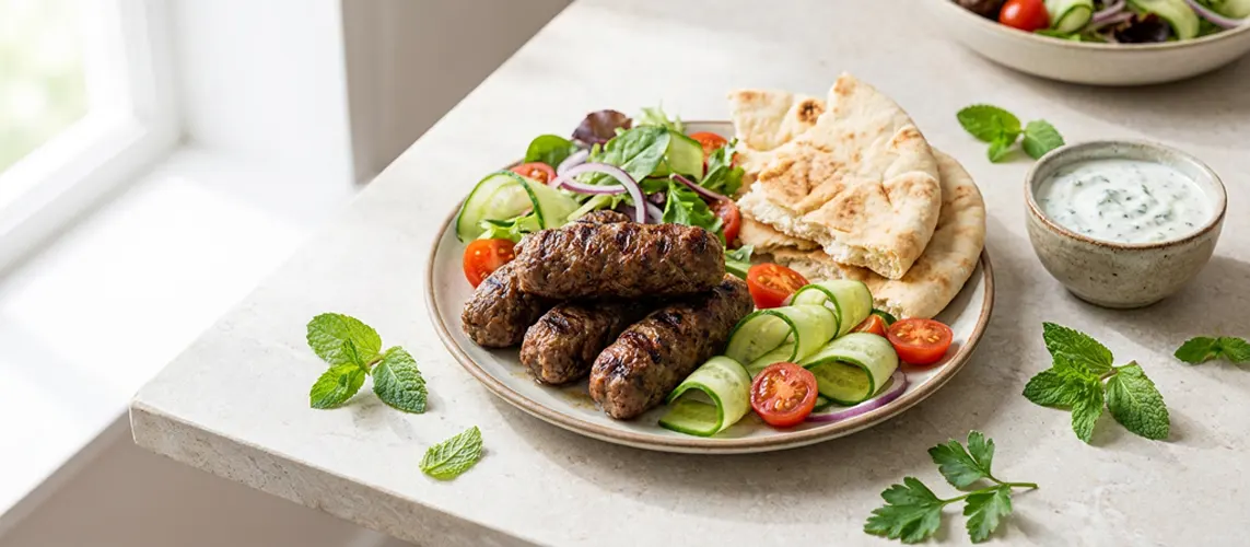 Lamb Koftas with Mint Yoghurt
