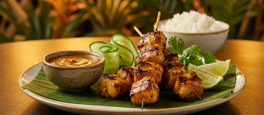 Monkfish Satay Skewers