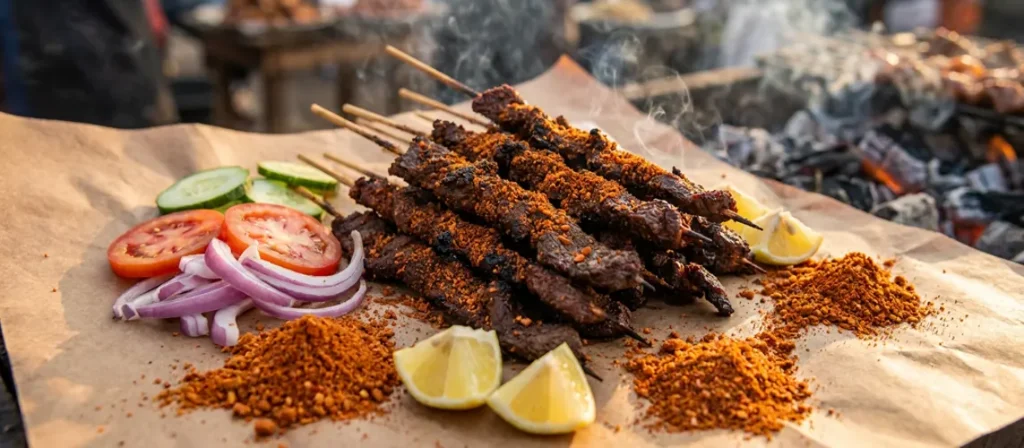 Nigerian Beef Suya Skewers