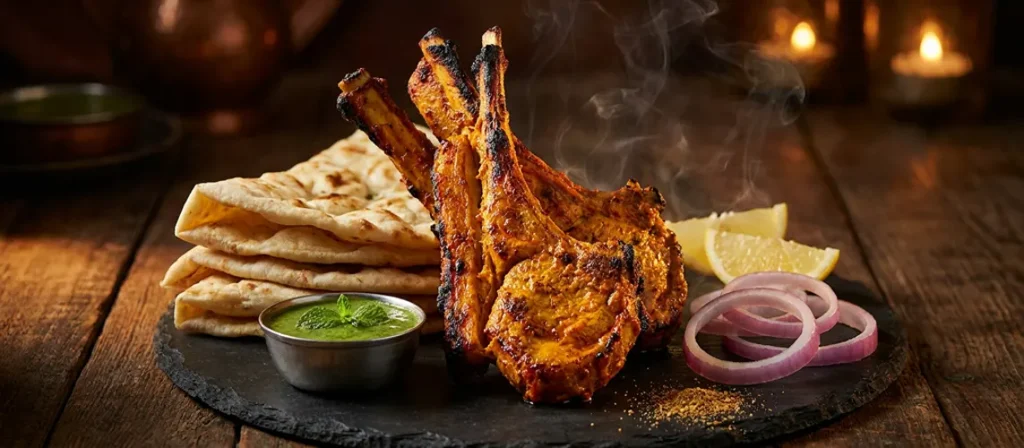Peshwari Lamb Chop Kebabs
