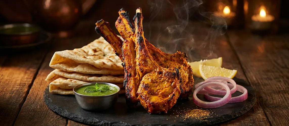 Peshwari Lamb Chop Kebabs