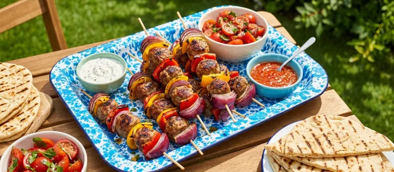 Pork Meatball Kebabs