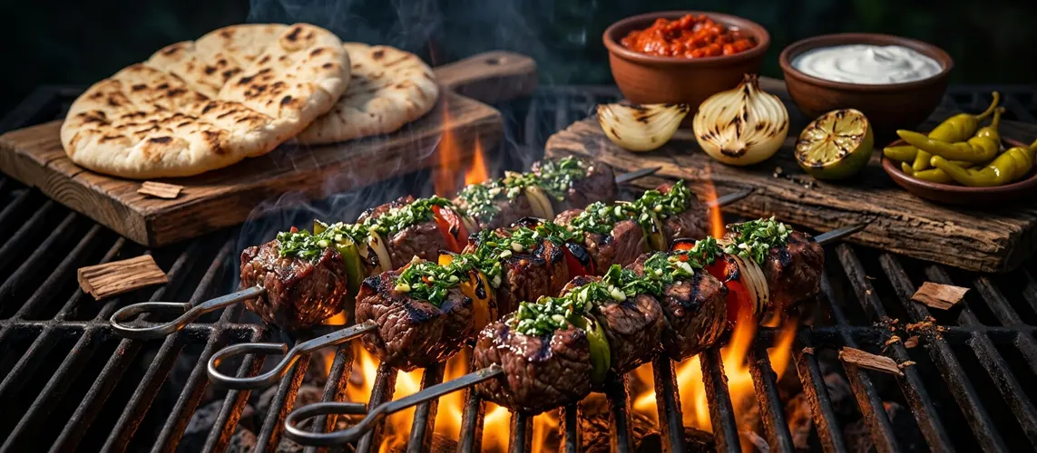 Reaper Beef Kabobs with Chimichurri