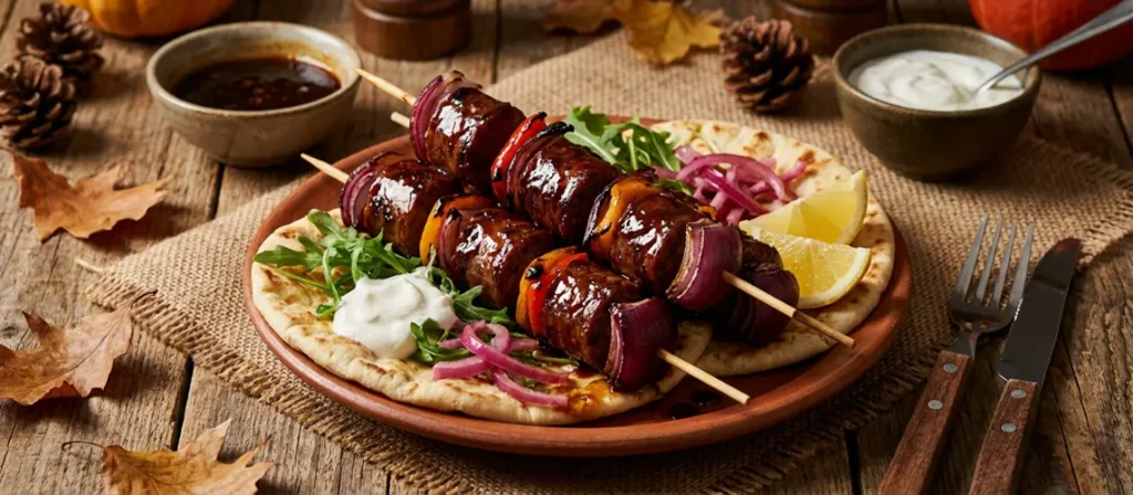 Wild Boar Sausage Souvlaki