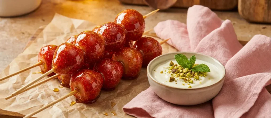 Caramelised Strawberry Kebabs