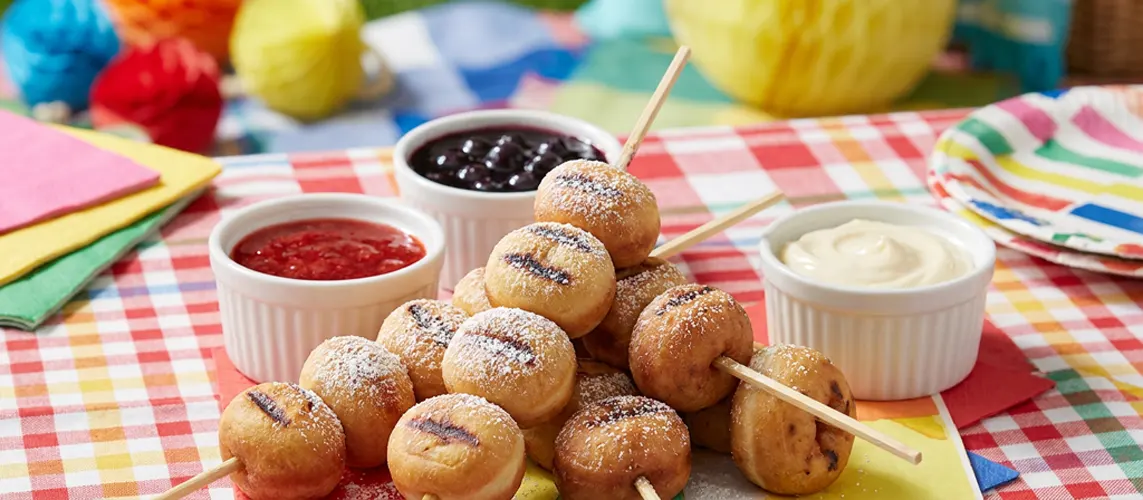 Doughnut Hole Dessert Kebabs