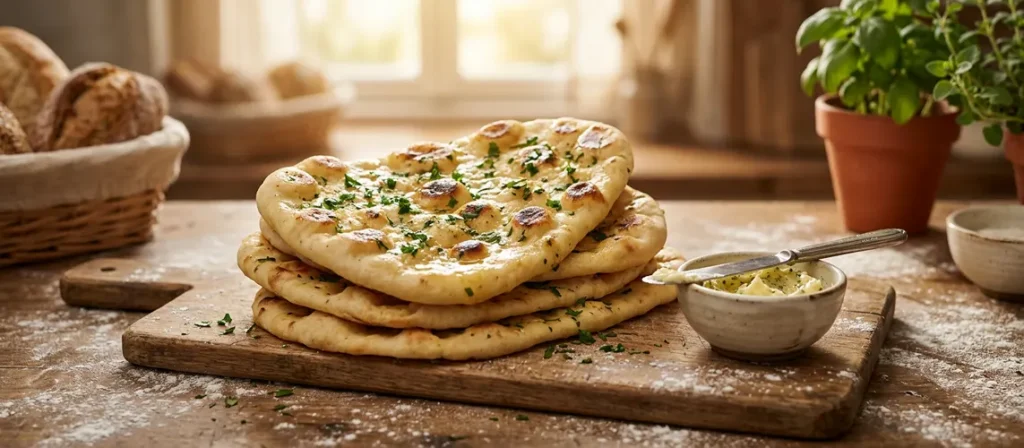 Easy Garlic and Herb Flatbreads