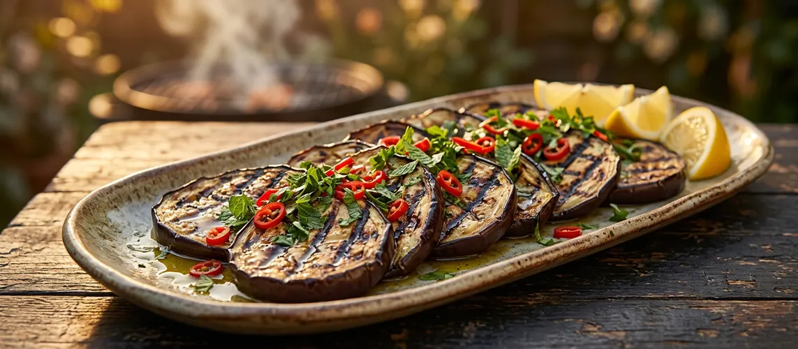 Grilled Marinated Aubergines